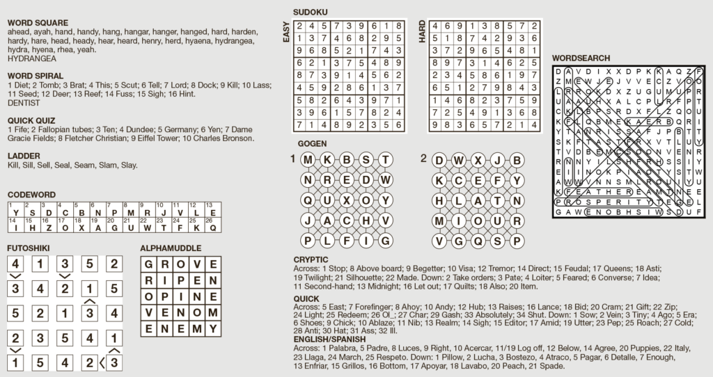 Puzzle Solutions Edition 1910