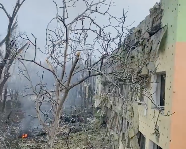 Children's hospital hit by Russian forces as Mariupol comes under-siege