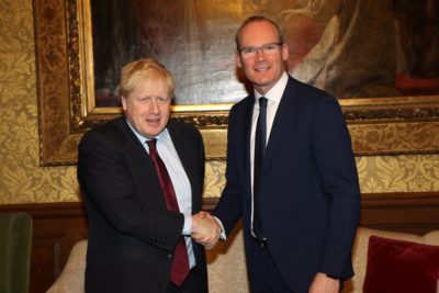 Simon Coveney and Boris Johnson