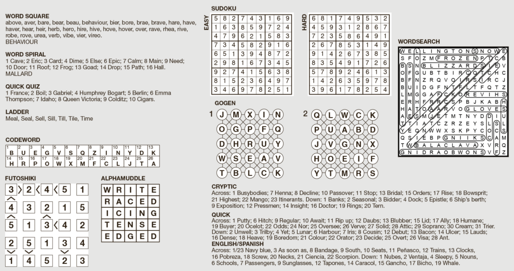 Puzzle Solutions Edition 1913