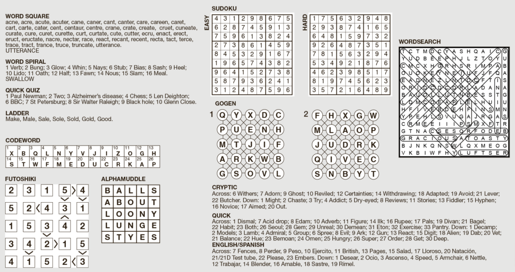 Puzzle Solutions Edition 1914