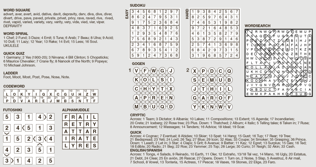 Puzzle Solutions Edition 1915