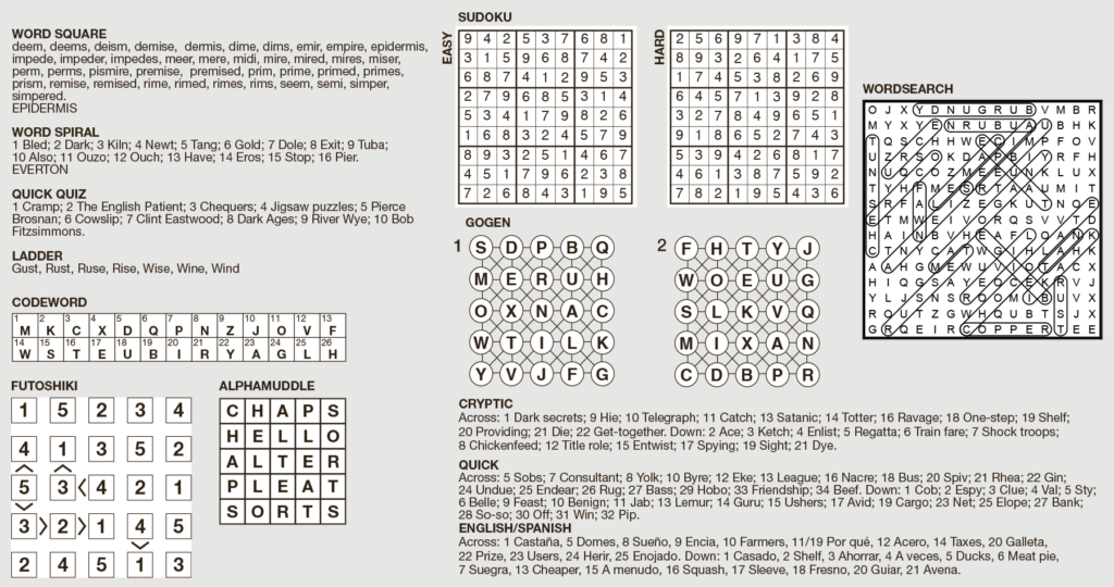 Puzzle Solutions Edition 1916