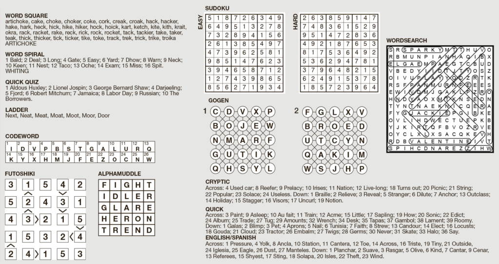 Puzzle Solutions Edition 1917