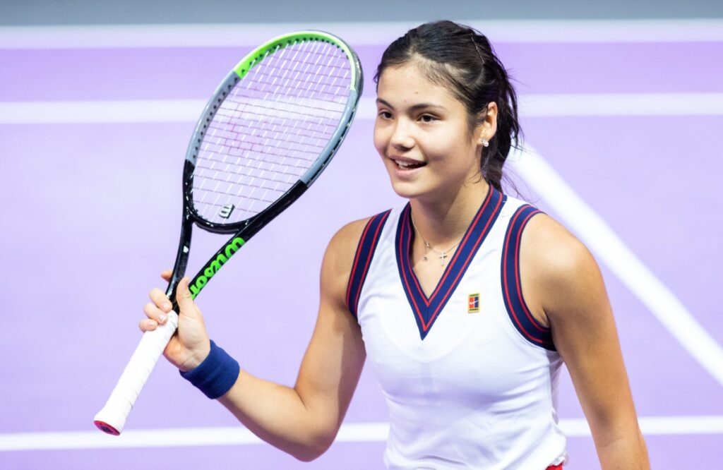 British tennis player Emma Raducanu