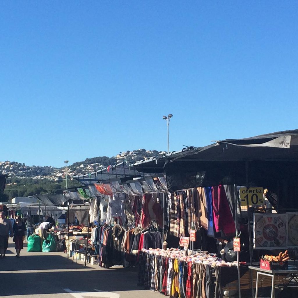 Shop for bargains and fresh produce at the Moraira weekly market