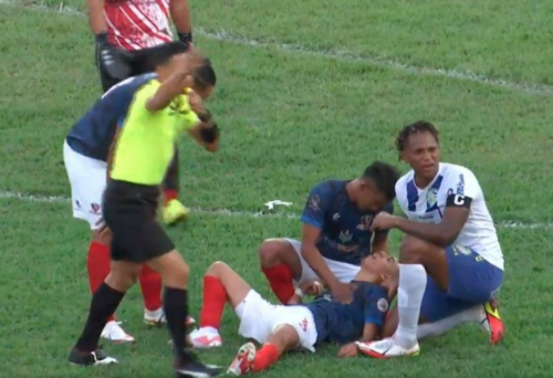 WATCH: Footballer suffers harrowing mid-game collapse