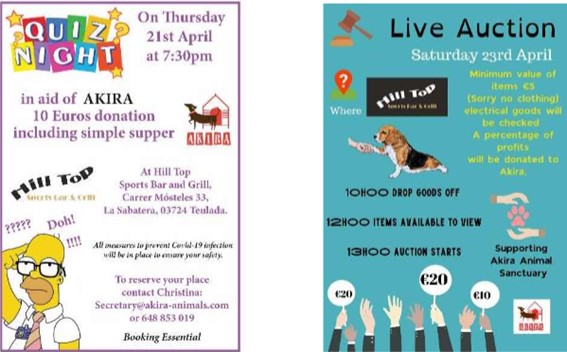 A fun quiz and a live auction in Teulada raise funds for the Akira animal shelter