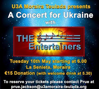 May concert will raise funds for Ukraine in Moraira