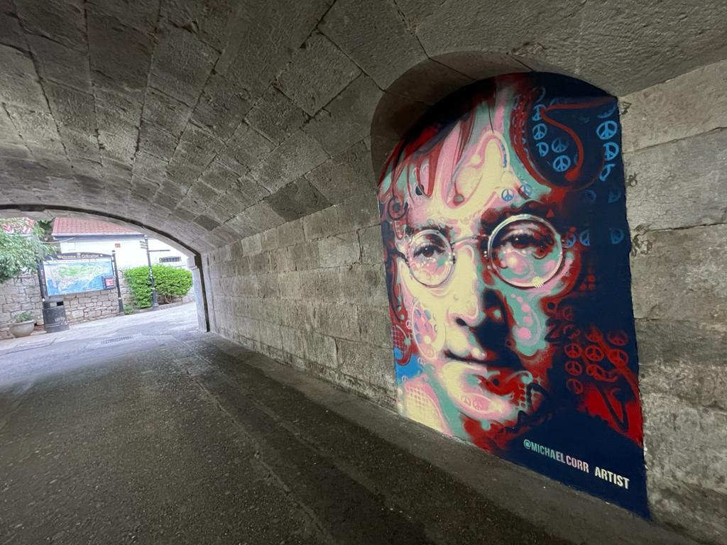 The new mural in Landport Tunnel