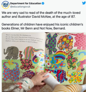 Muere David Mckee, querido autor infantil de Mr Benn and Elmer