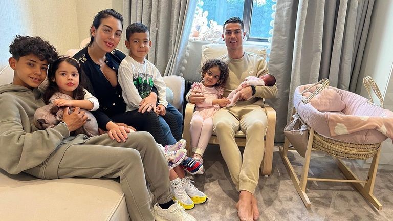 Cristiano Ronaldo shares first family picture including surviving new-born
