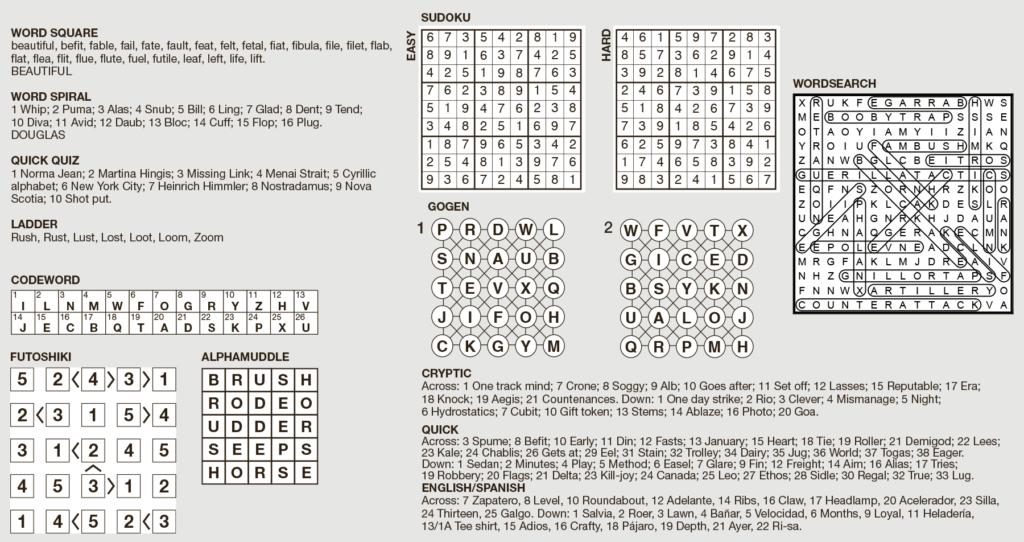 Puzzle Solutions Edition 1918