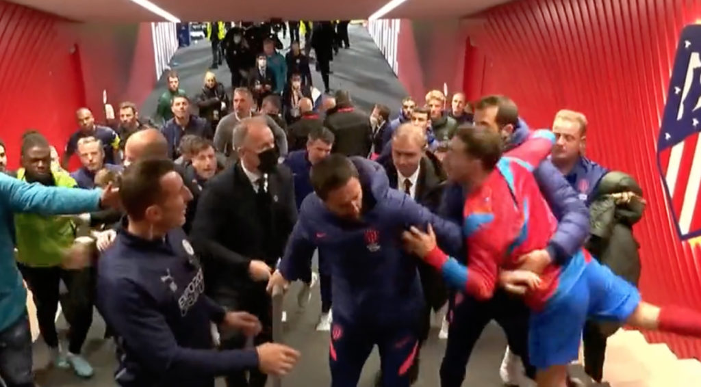 WATCH: Atletico Madrid players rage in tunnel after loss to Manchester City in Champions League