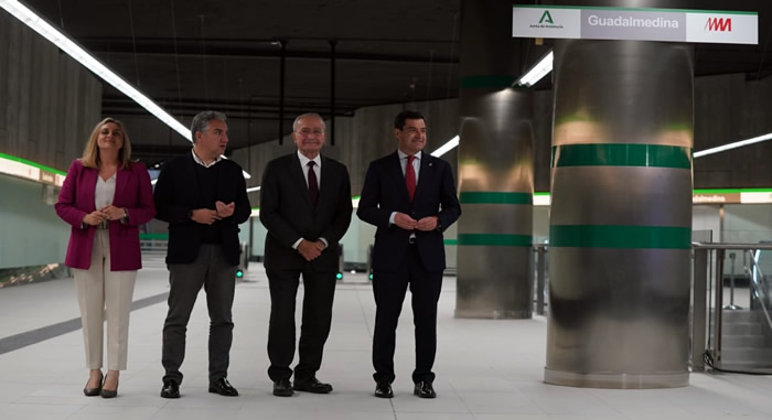 Juanma Moreno inaugurates the Guadalmedina Metro station