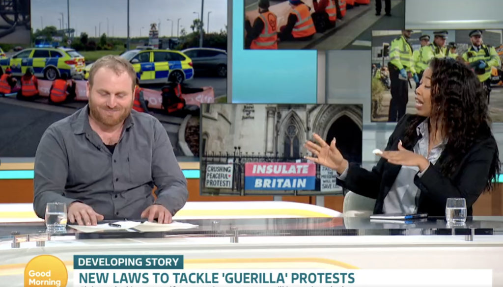 Susanna Reid left stunned as Insulate Britain protestor admits to his housing hypocrisy
