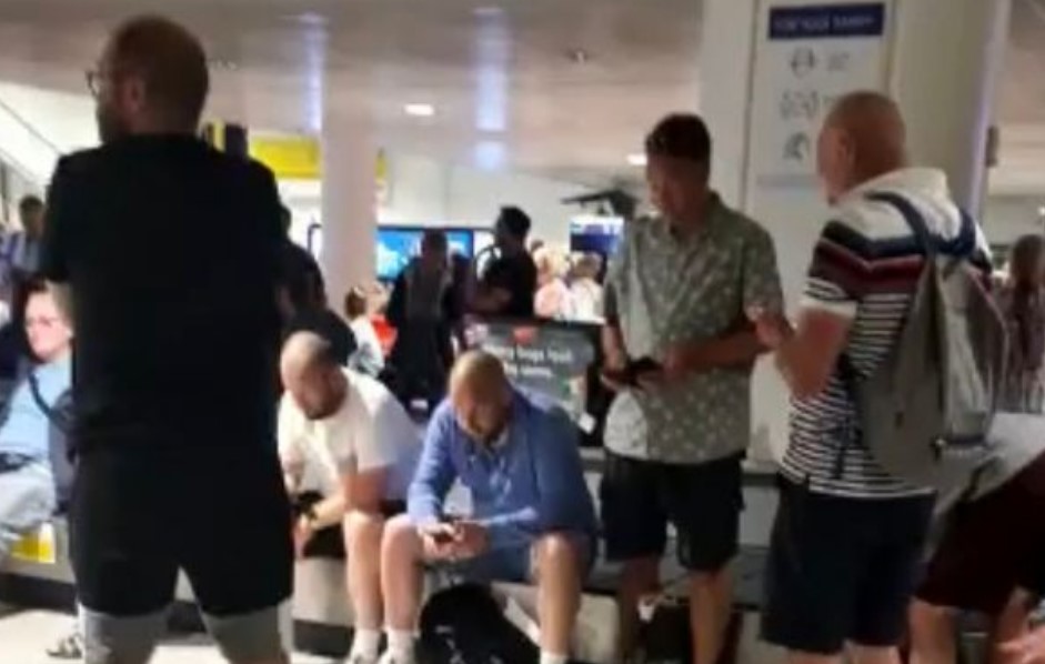 WATCH: Manchester Airport traveller takes over tannoy to cheer up passengers