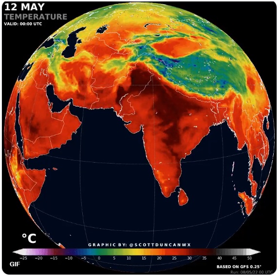 Unprecedented heat wave brings floods and 50 degree termperatures to Southern Asia