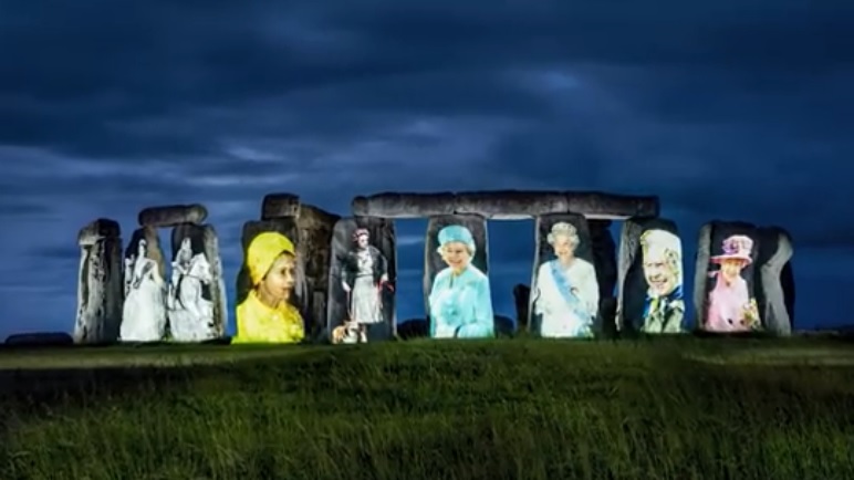 Stonehenge pays tribute to Queen on her platinum jubilee