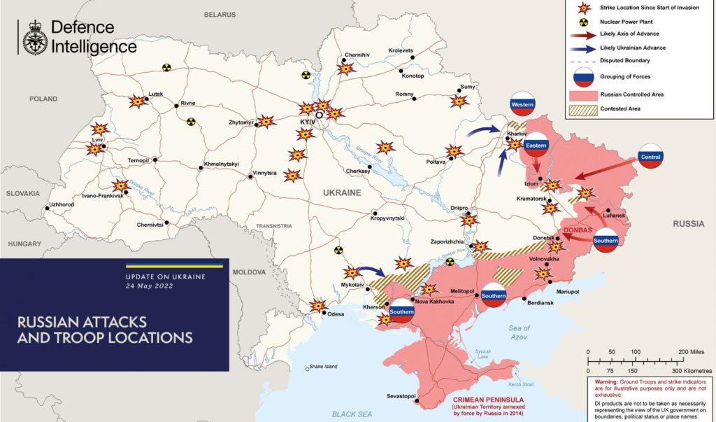 British MoD reveals latest Defence Intelligence update on the situation in Ukraine