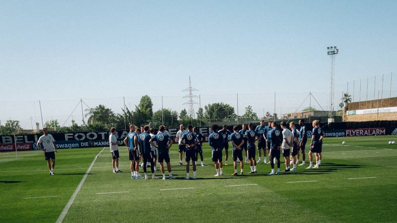 The German team training in Marbella