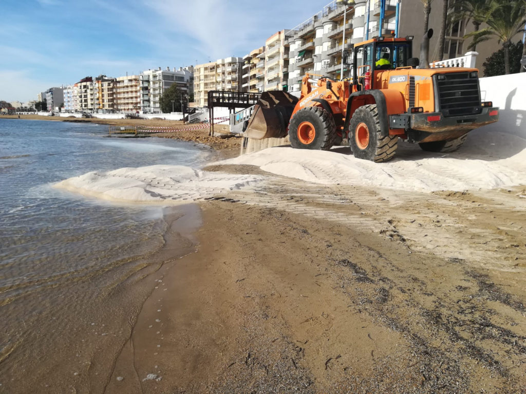Torrevieja beach set for new sand after being destroyed during recent bad weather
