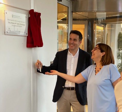 Rosa Maria Cano, Mojacar (Almeria) mayor, inaugurates a new four-star hotel