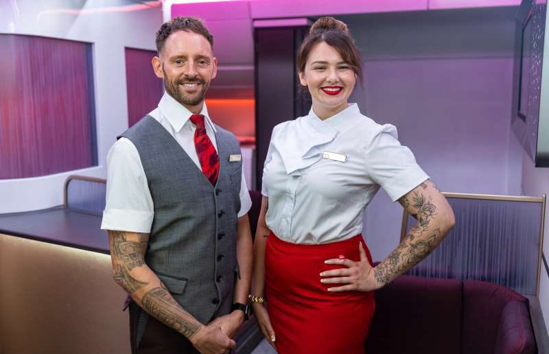 Tats out for the passengers Credit: Virgin Atlantic Twitter