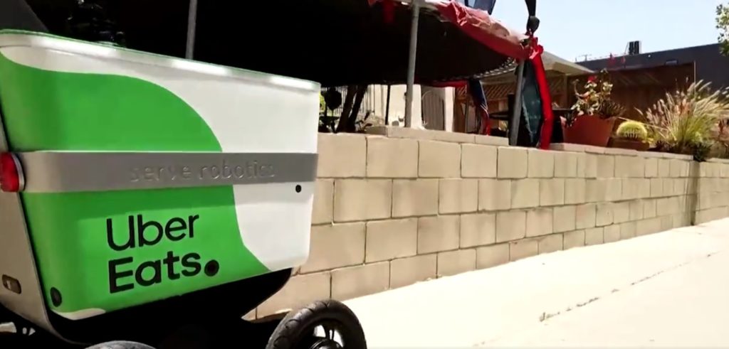 Watch Uber Eats trial robot deliveries in Hollywood