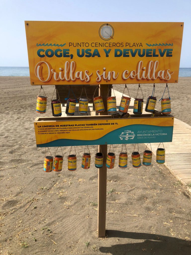 Keep cigarette butts off beaches in Malaga's Rincon de la Victoria