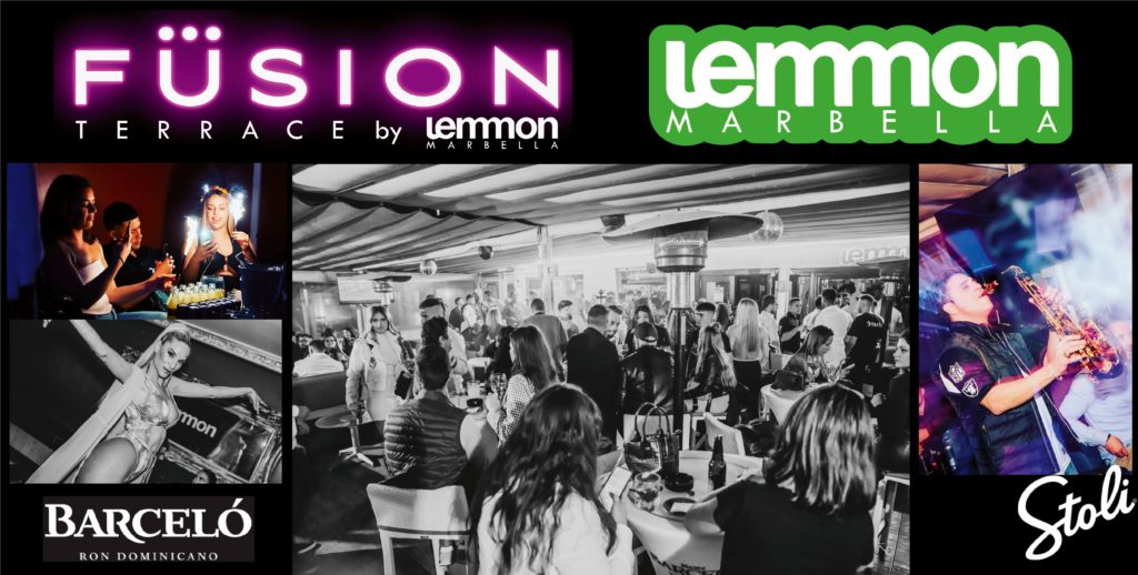 Chill with cocktails on the terrace or party on the dancefloor at Lemmon Marbella