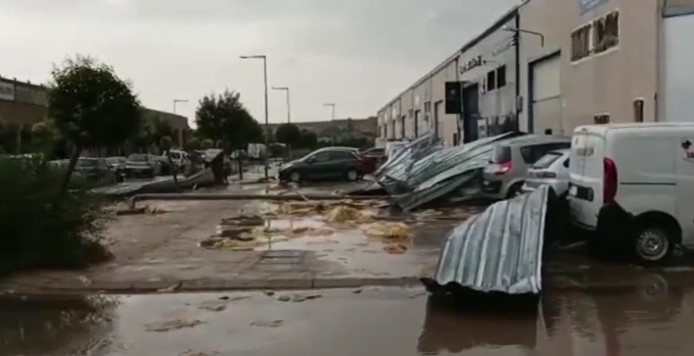 Tornado causes serious damage to the Aragonese town of Alcañiz