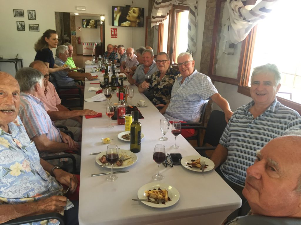 Company, conversation and good food for Calpe U3A Men's Dining group