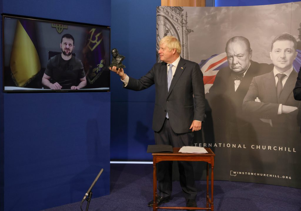 boris johnson ukraine president zelenskyy Churchill