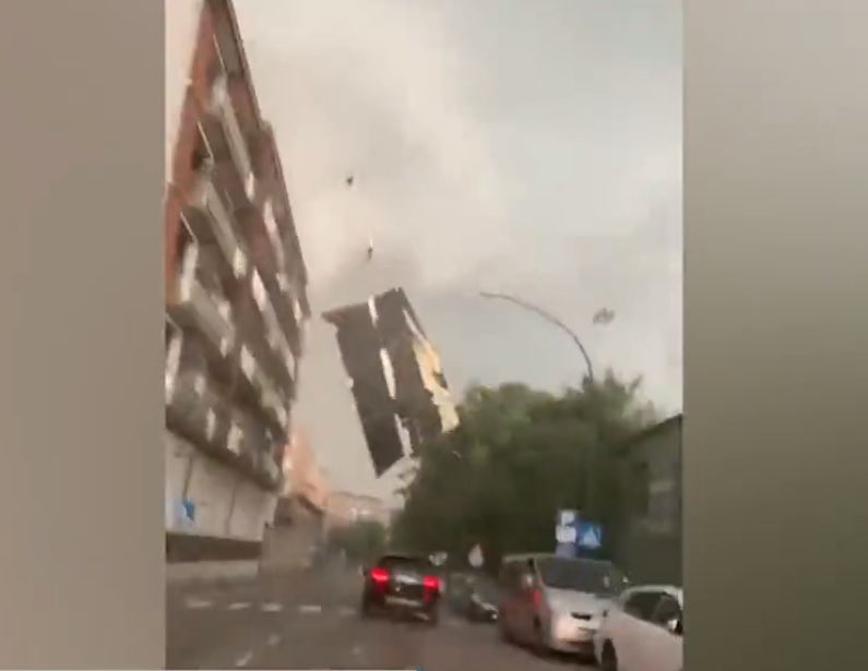 Watch as extreme winds wreak havoc in drought ridden northern Italy