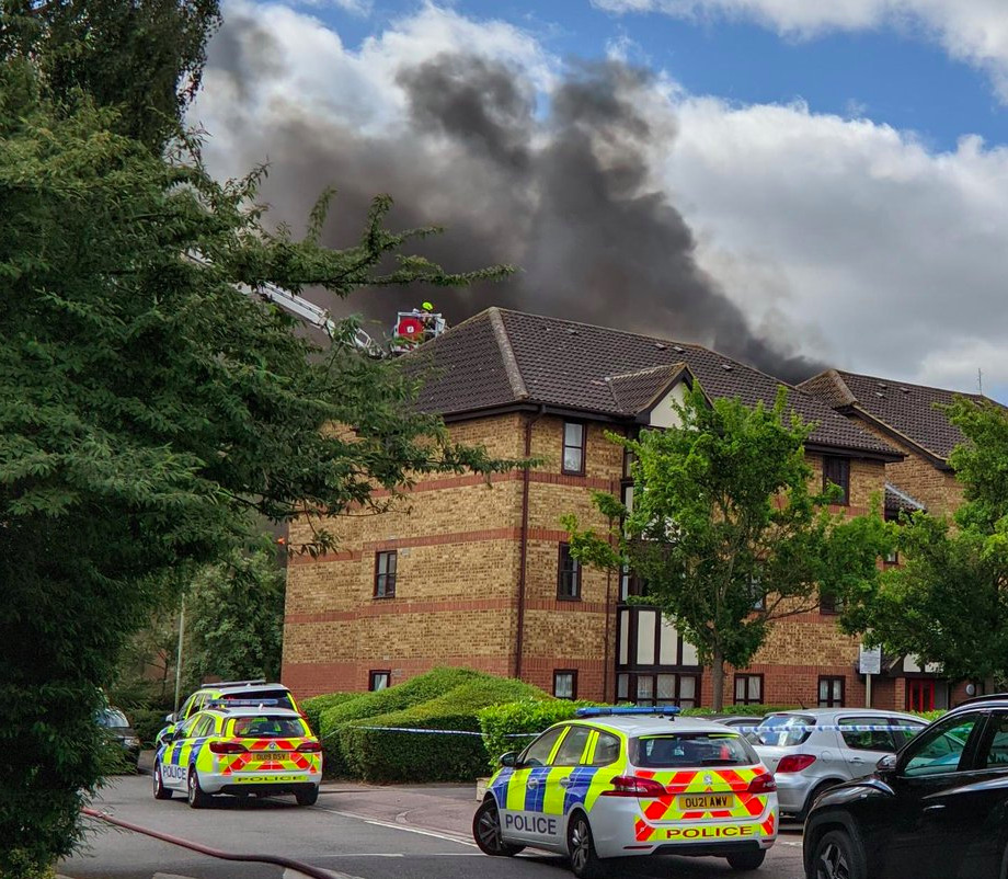 WATCH: Fire burns at apartment complex after gas explosion near London