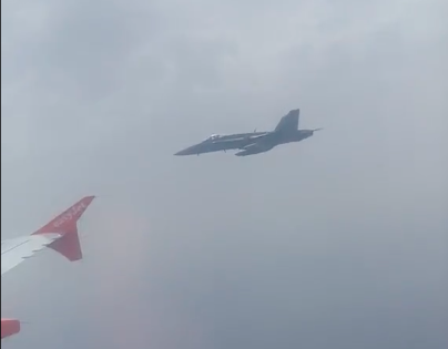 WATCH: Spanish fighter jets escort Menorca EasyJet flight after bomb threat