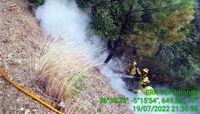 UPDATE: Plan Infoca declares forest fire in Malaga's Algatocin 'extinguished'