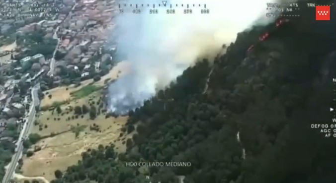 Level 1 alert issued for Cerro del Castillo blaze in Madrid with residents evacuated