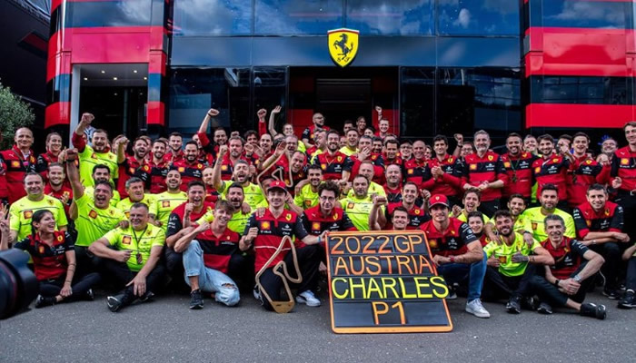 A jubilant Charles LeClerc wins the Austrian Grand Prix for Ferrari