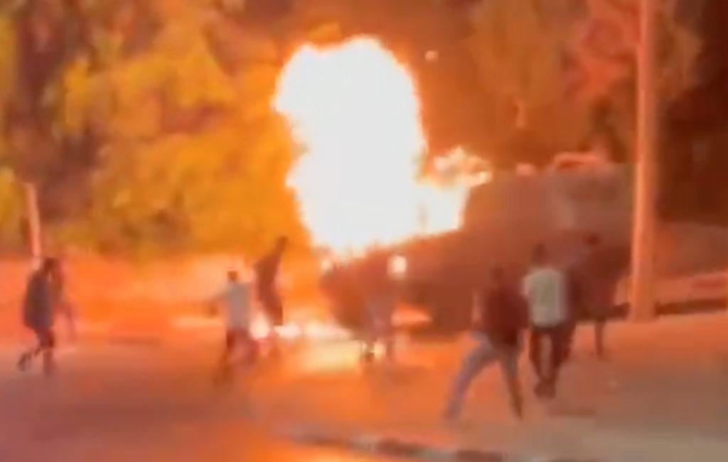 israeli palestinian protesters molotov cocktail