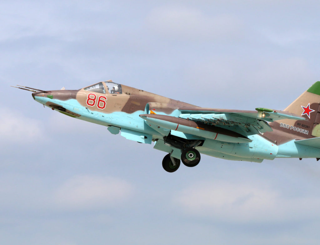 WATCH: Russian Su-25SM fighter jets fly over Donbass region Ukraine
