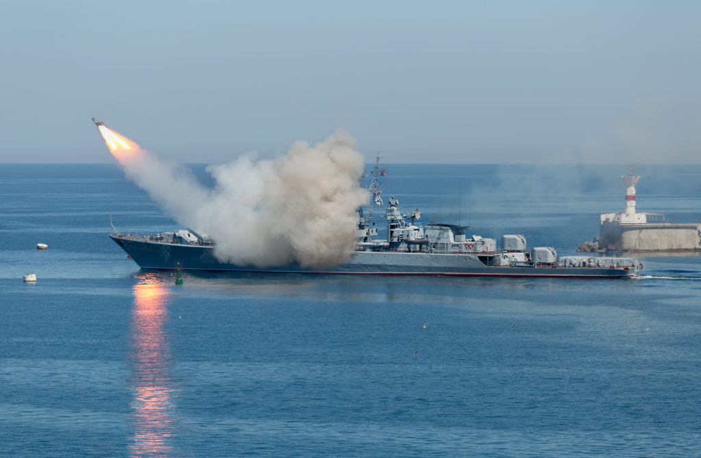 russian troops sunk their own warship