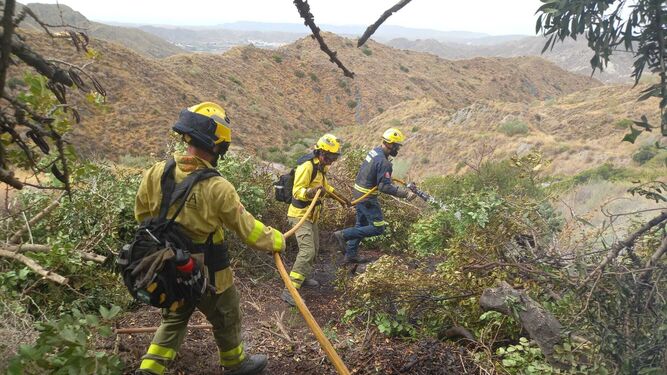 Small fire in Carboneras (Almeria) was easily controlled within an hour