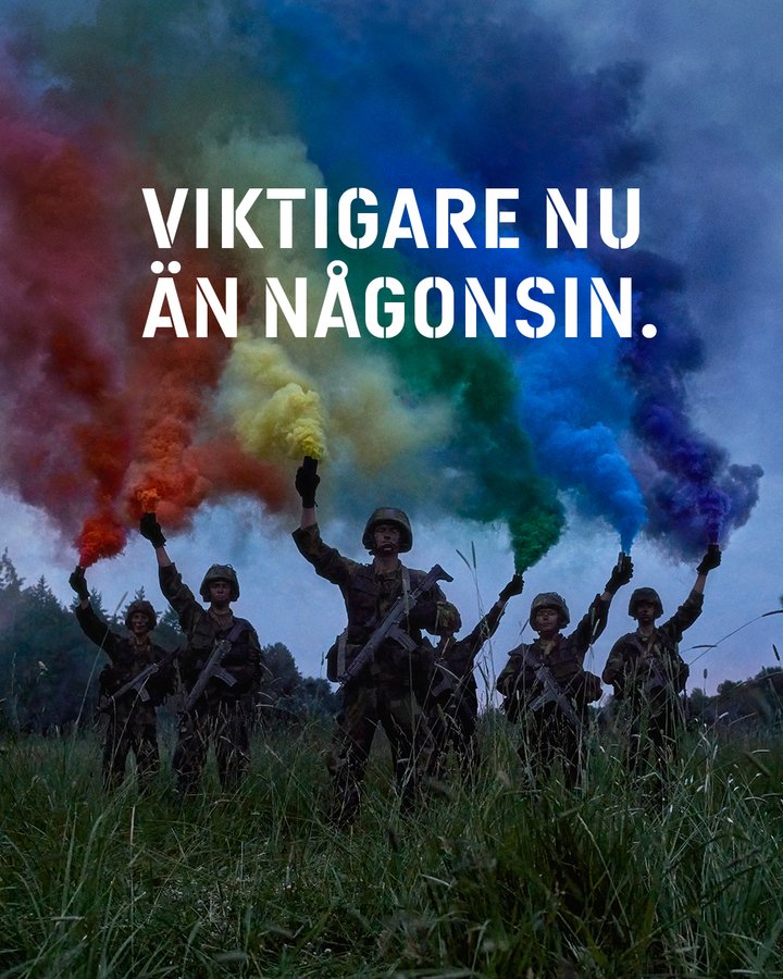 Swedish military says supporting gay pride parades is as important as defending the country
