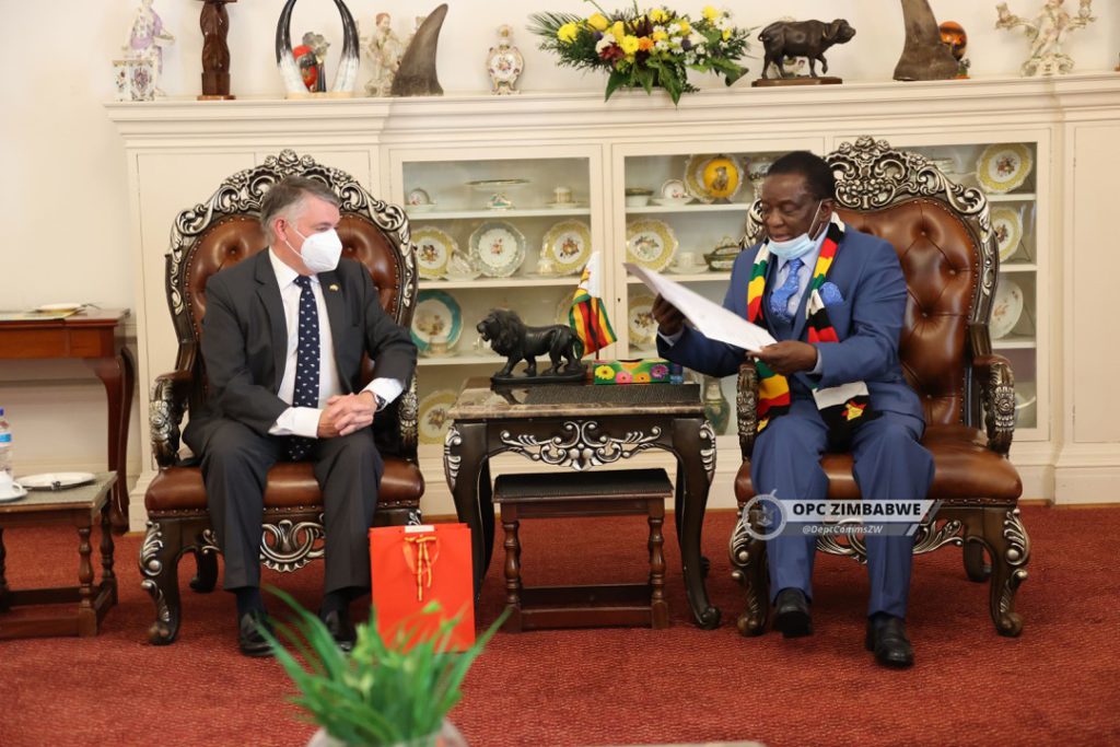 Ambassador Acebo with President Mnangagwa