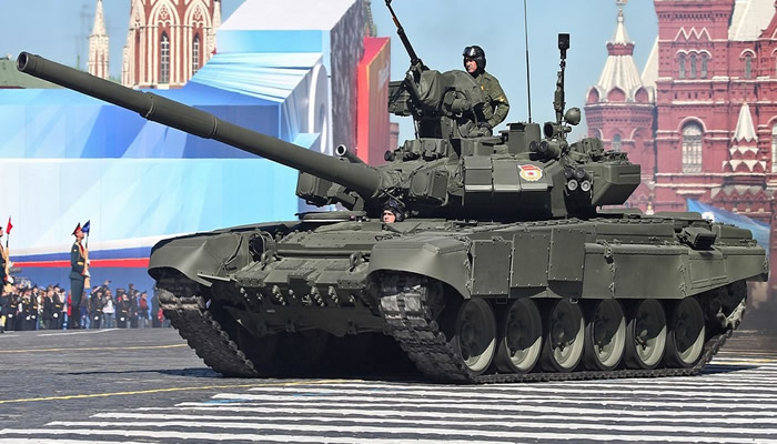 WATCH: Putin's £3 million T-90 supertank destroyed in Ukrainian missile strike