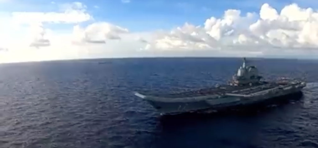 WATCH: China's South Sea Fleet aircraft carrier Shandong carries out combat training