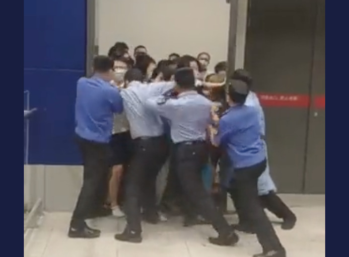WATCH: Contact case of Covid causes chaos at an Ikea in China