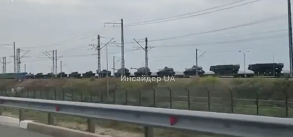 WATCH: Russia spotted transferring heavy military equipment to occupied Crimea
